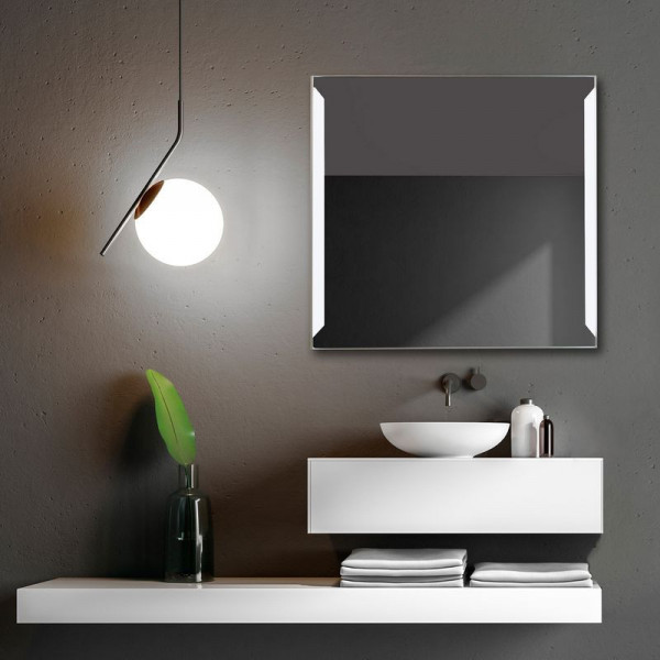 Espejo led retroiluminado Hermes negro 100X80 cm 