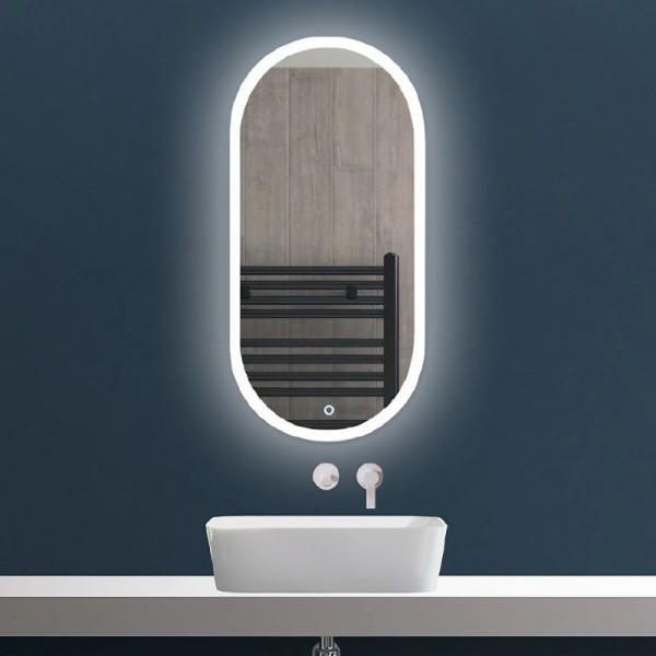 Espejo retroiluminado Adria 45x90 cm ovalado con sensor de encendido