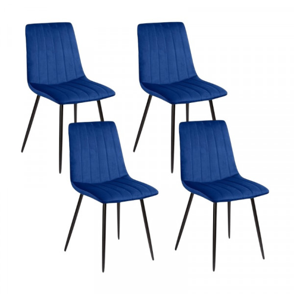 Pack 4 sillas Iria azul índigo